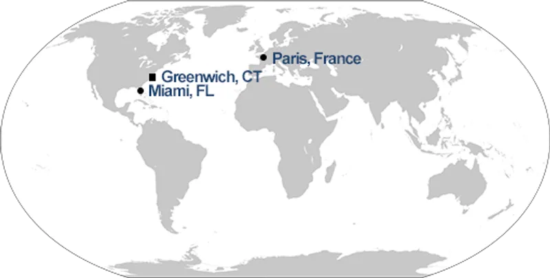 Greenwich Aircraft office locations worldwide - Connecticut, Florida, and Paris