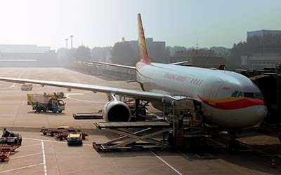 Image of aircraft at gate
